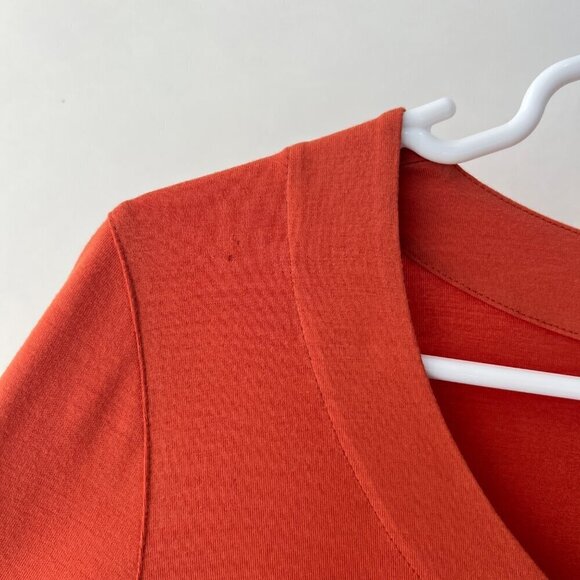 Akris Punto scoop neck Tshirt, orange, Size 12 - Picture 7 of 11